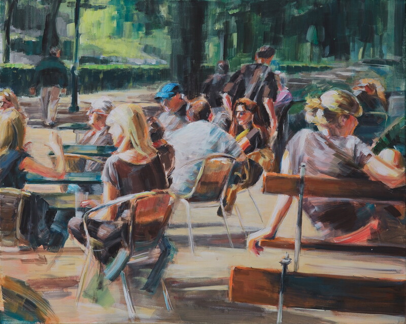 Verweilende, 2010 – 80x100 cm, Acryl auf Leinwand (SOLD)