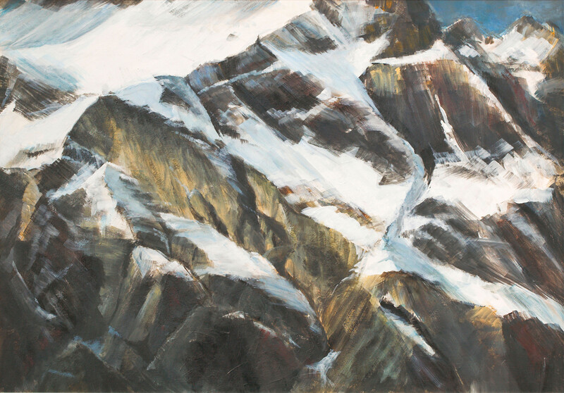 Sils 7, 2007 – 70x100 cm, Acryl auf Karton (SOLD)