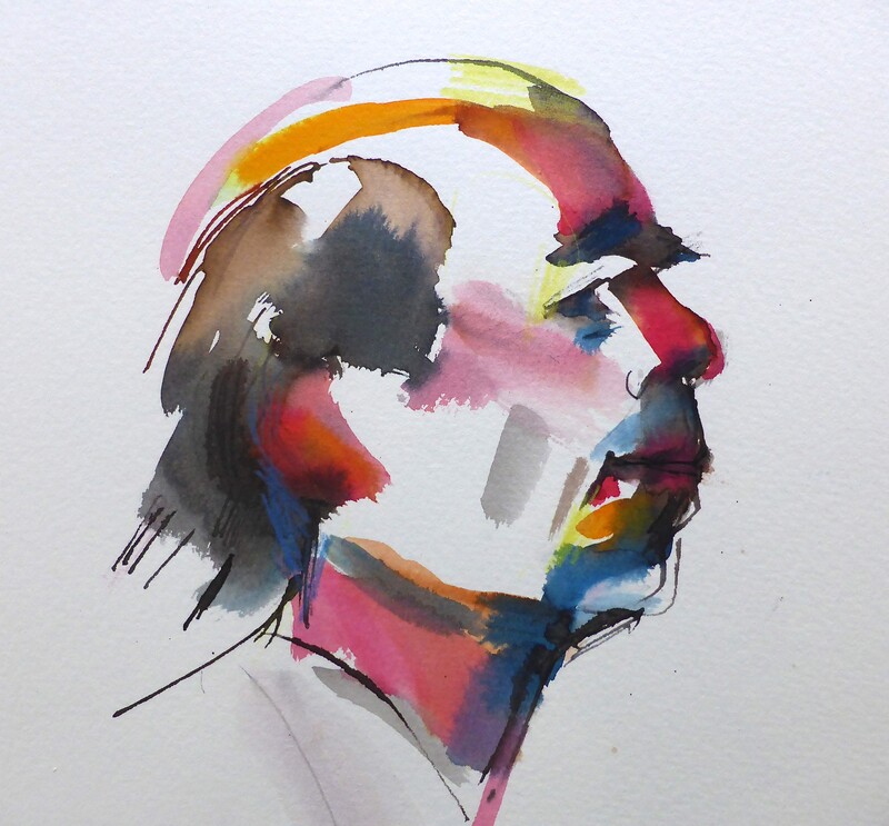 farbige Tusche, 2016