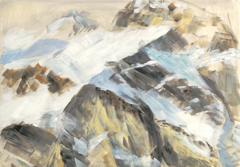 Sils 1, 2007 – 38x55 cm, Acryl auf Papier (SOLD)