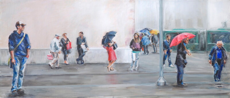 Wartende 2,  2011-2013 – 60x140 cm, Acryl auf Leinwand (SOLD)