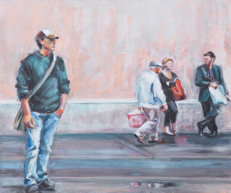Wartende 1, 2010 – 50x60 cm, Acryl auf Leinwand (SOLD)