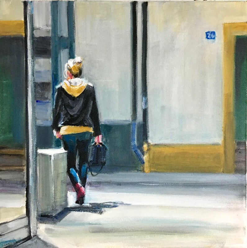Serie "urban spots" / Nr. 9, 2023 – 40x40 cm, Acryl auf Leinwand (SOLD)