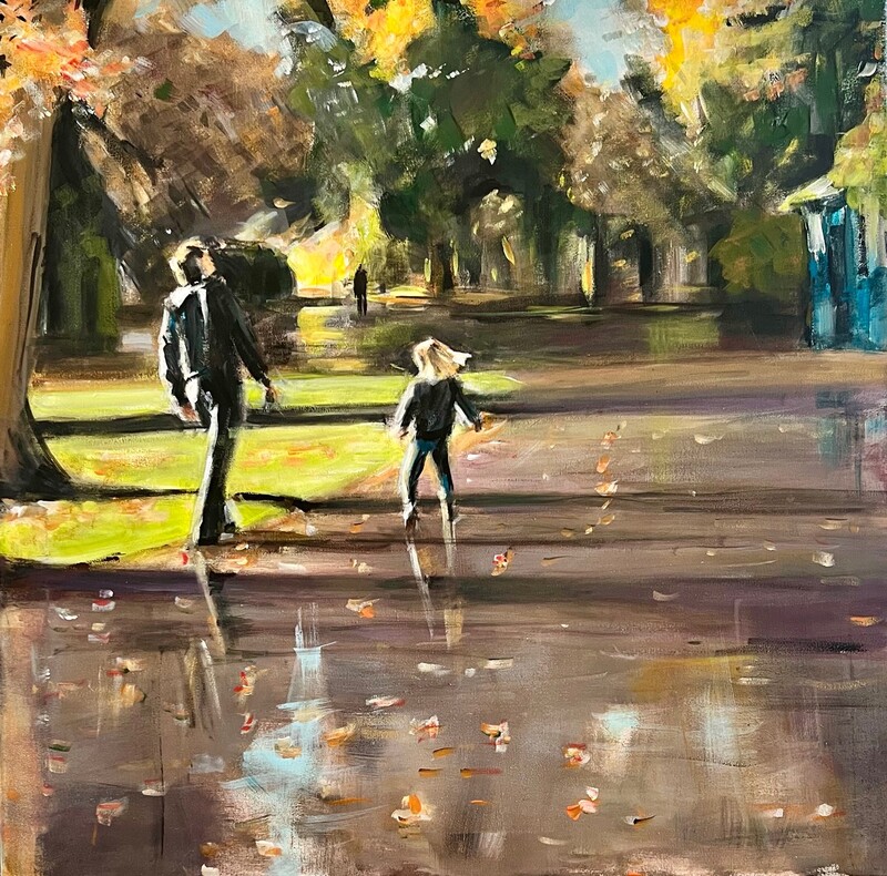 Herbstlicht, 2024, 60 x 60 cm, Acryl auf Leinwand (SOLD)