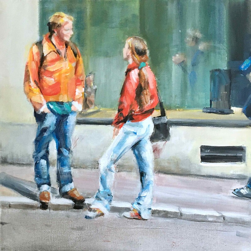 Serie "urban spots" / Nr. 4, 2022, 40x40 cm, Acryl auf Leinwand (SOLD)
